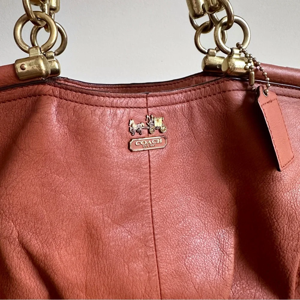 Coach Leather Madison Pinnacle Drifter Satchel in Cognac colour - Picture 7 of 15